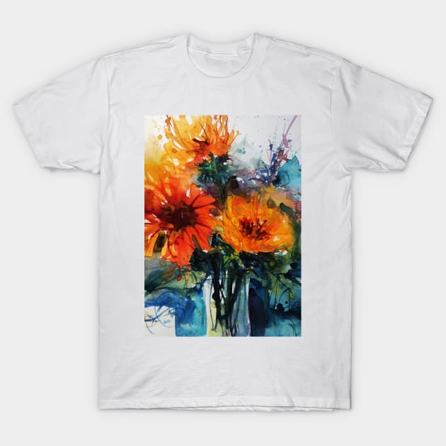 Loose Floral Watercolor #07 T-Shirt by Floral Your Life!